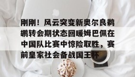 满冠体育在线登入-刚刚！风云突变新奥尔良鹈鹕转会期状态回暖姆巴佩在中国队比赛中惊险取胜，赛前皇家社会备战国王杯的简单介绍